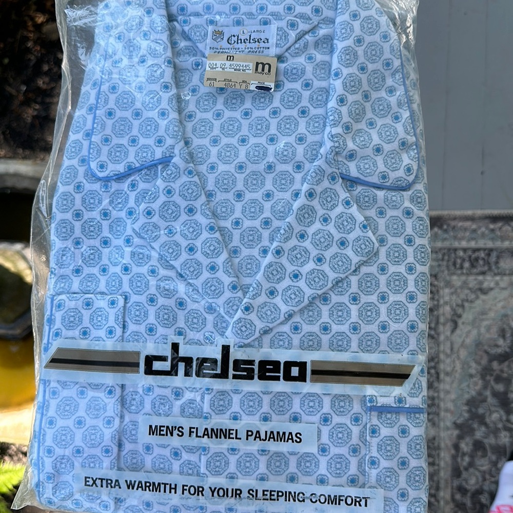 Chelsea men’s flannel pajamas. Vintage but still in package.